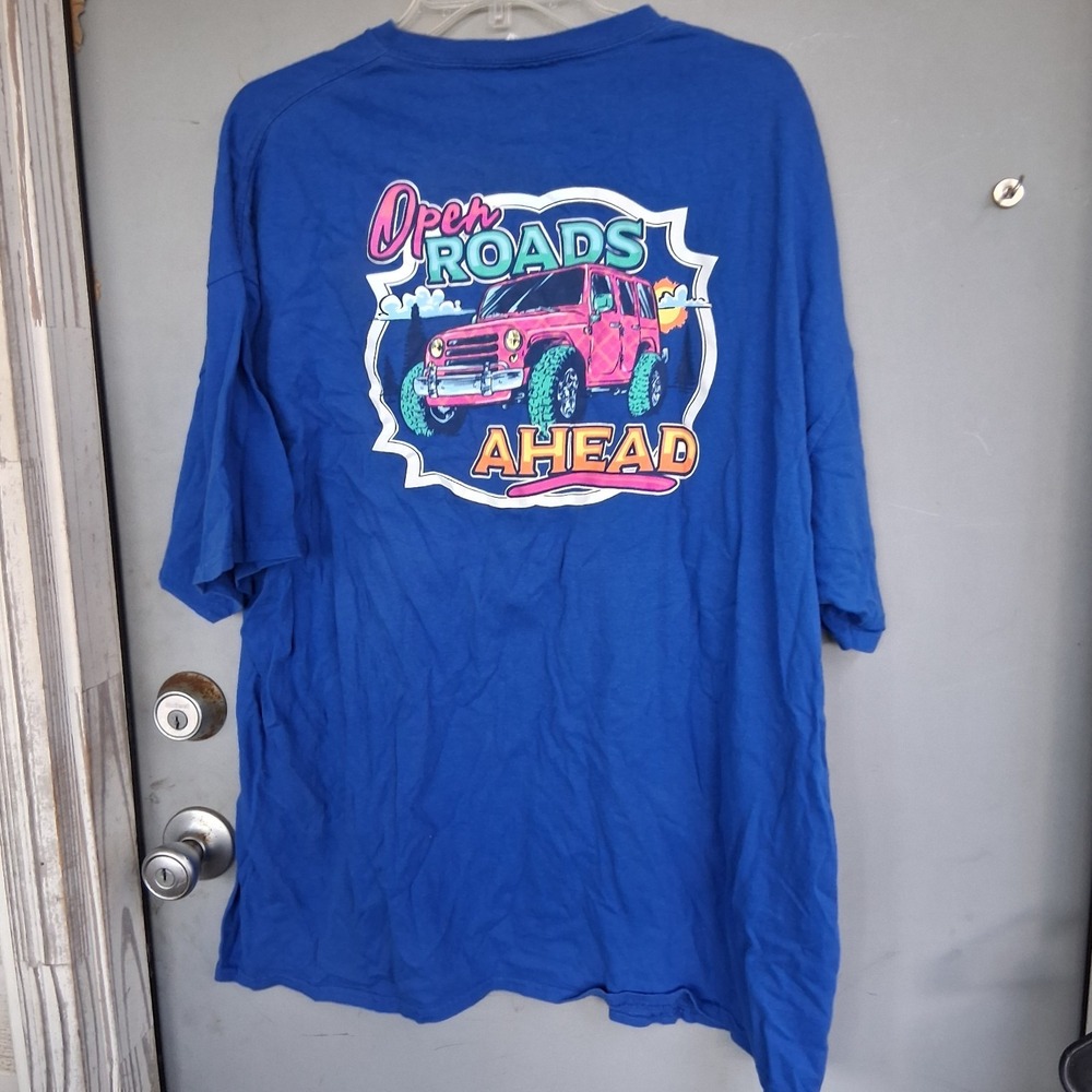 Vintage Y2K Jeep Or SUV Colorful Graphic T-shirt 3x EUC
